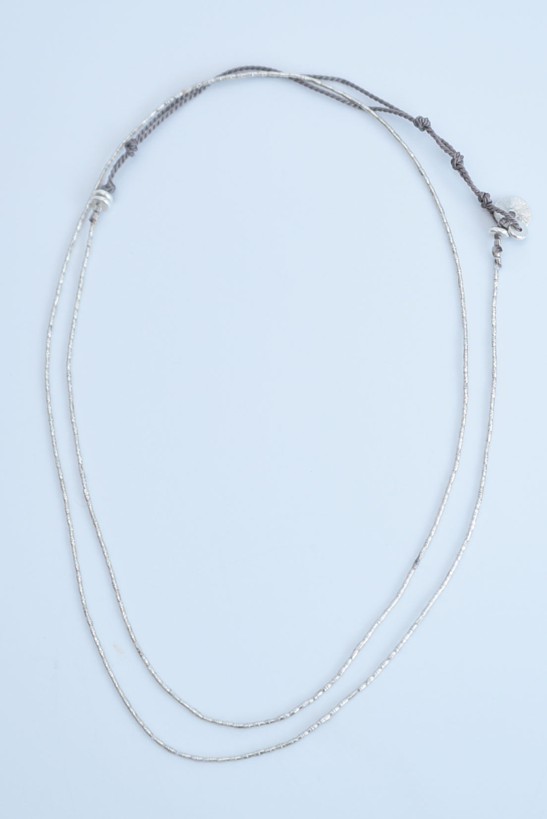 karen silver long necklace – monshiro official web site